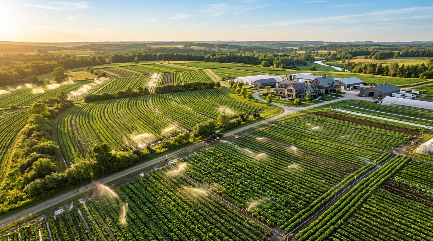 Aerial Smart Irrigation Fields